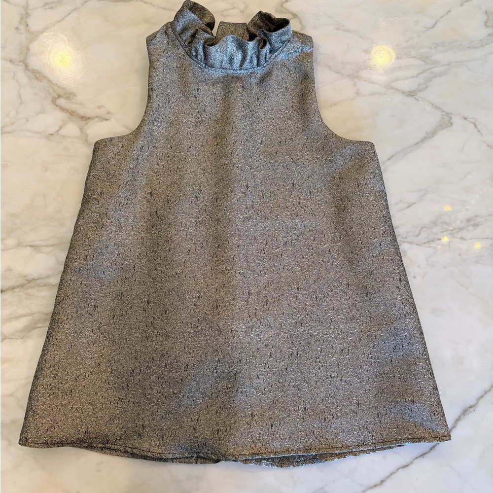 Pomander Place Ruffle Neck Bow Top